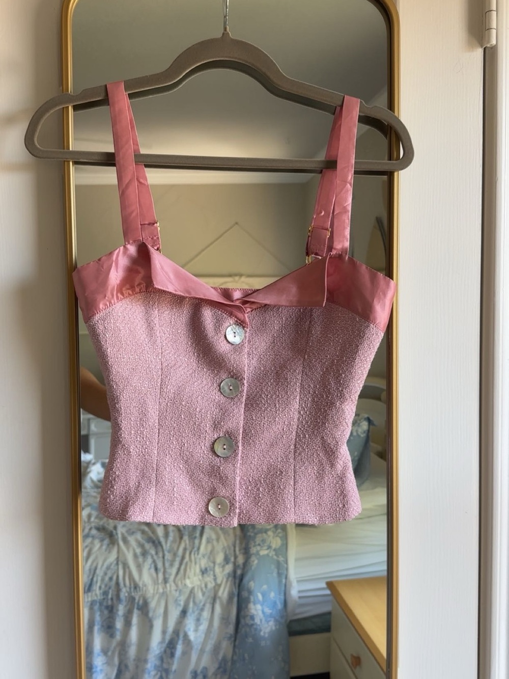 nwt fait par foutch evelyn top in pink lemonade size xs!!